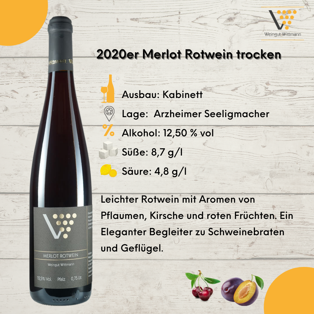 2020er Merlot Rotwein Kabinett trocken