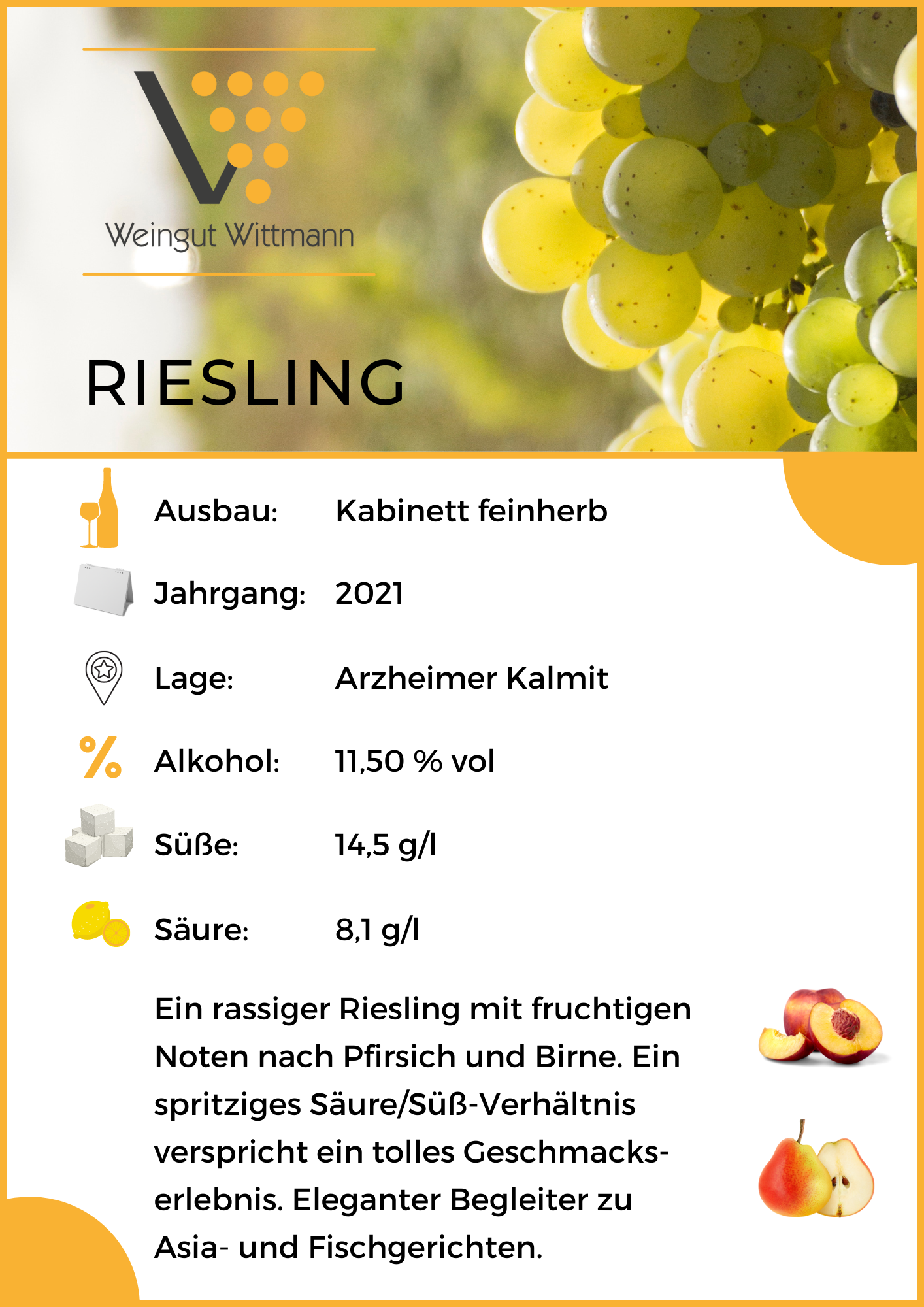 2021er Riesling Kalmit Kabinett feinherb